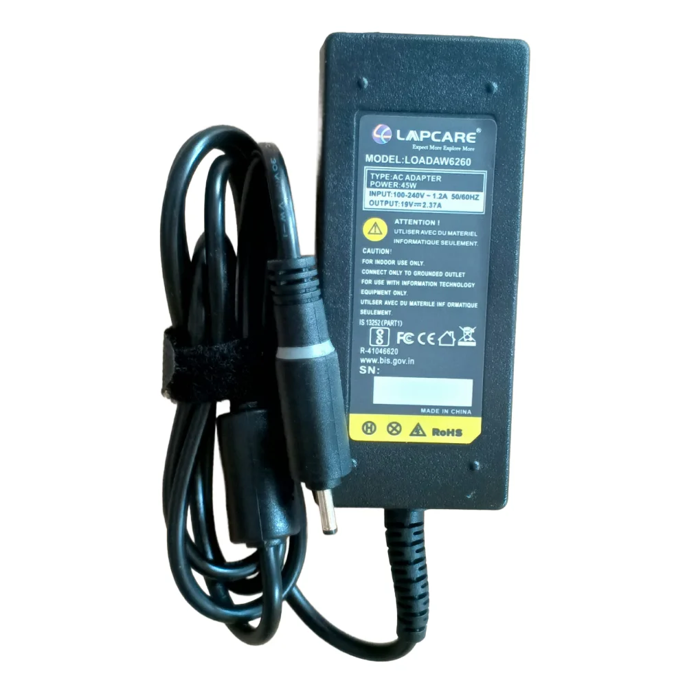 Lapcare Laptop Adapter Compatible For Acer 45w |19v/2.37a | 3.0mm x 1.1mm view 2
